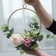thumbnail image 5 of Wosthever Guirnalda de aro de anillo de metal con flores de rosas artificiales, amplia aplicación en cualquier entorno Decoración Y892redondo, 5 of 6