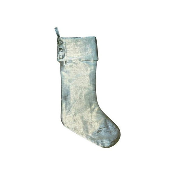 Vickerman QTX24050 8 x 19 in. Metallic Christmas Stocking, Champagne