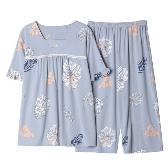 Cameland Pajamas Set for Women Casual Short Sleeve Top with Pants Homewear 2 Piece PJ Sets