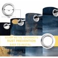 thumbnail image 6 of Navy Blue Brown Blackout Curtains for Bedroom/Living Room, Thermal Insulated Kitchen Curtains, Vintage Modern Art Abstract Grommet Darkening Window Treatment Drapes 42"x84"x2, 6 of 8