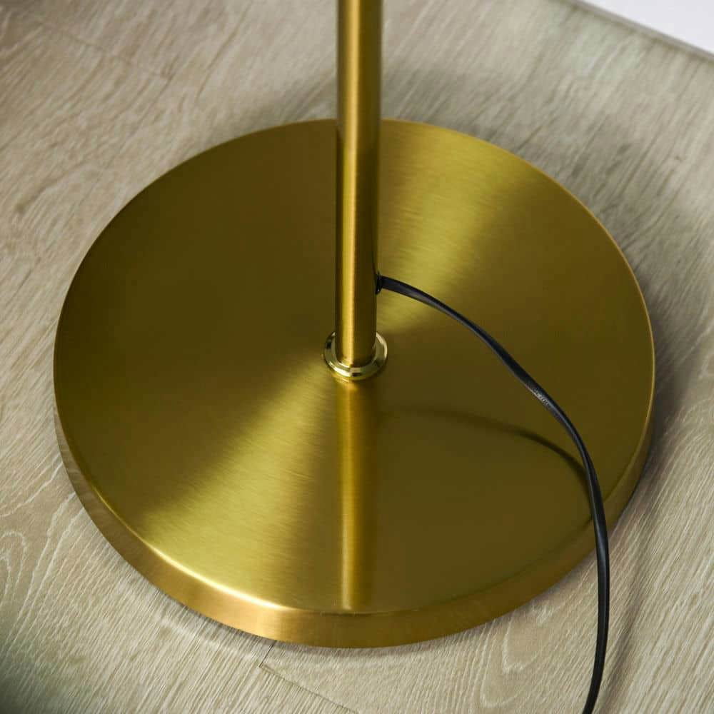 Spaco 10.75"x10.75"x66.5" Modern 3-Light Floor Lamp, Tree Standing Lamp with Globe Lampshades for Indoor as Living Room, Bedroom, Gold