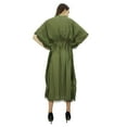 thumbnail image 4 of Bimba Women Long Printed Kaftan Soft Modal Cotton Beach Cover Ups Maxi Kaftan, 4 of 7
