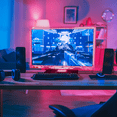 Continu.us 22Inch Flat Screen Neon LED TV ColorChanging, NonSmart