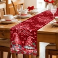 thumbnail image 5 of Valentine's Day Table Runner - 108 Inch Long Gnomes Romantic Roses Red Plaid Cotton and Linen Blended Dress Scarves Farmhouse Table Runner for Kitchen Dining, Coffee Table, 13" x 108", 5 of 8