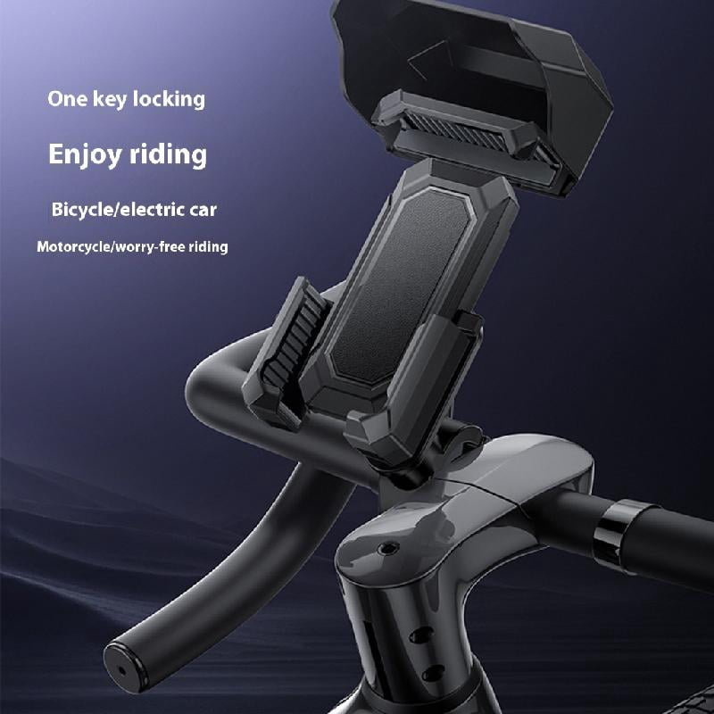 Motorcycle Phone Holder with Sunshade Motorcycle Phone Mount, Handlebar Cellphone Cradles