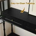 thumbnail image 3 of HLR 40" Modern Console Table, Assembled Entryway Table with 2 Drawers for Living Room, Black, 3 of 11