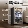 thumbnail image 6 of Ca'Lefort Beverage Refrigerator Cooler, 140-160 Can Freestanding Beverage Fridge,Mini fridge with Glass Door for Home/Bar/Office, 6 of 10