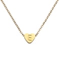 thumbnail image 1 of Collar Inicial de Corazón Uxcell para Mujeres, Cadena de Acero Inoxidable Baño de Oro de 18K, Collar Personalizado con Letra E para Regalos de Joyería para Mujeres, Tono Dorado, 1 of 6