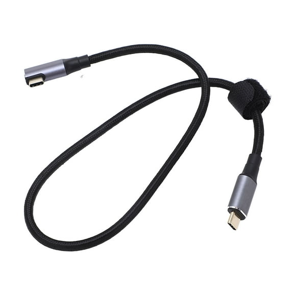Type C To Right Angle Type C Cable, Charging And Transmission Type C To Type C Cable Nylon Braiding Cable For Phone