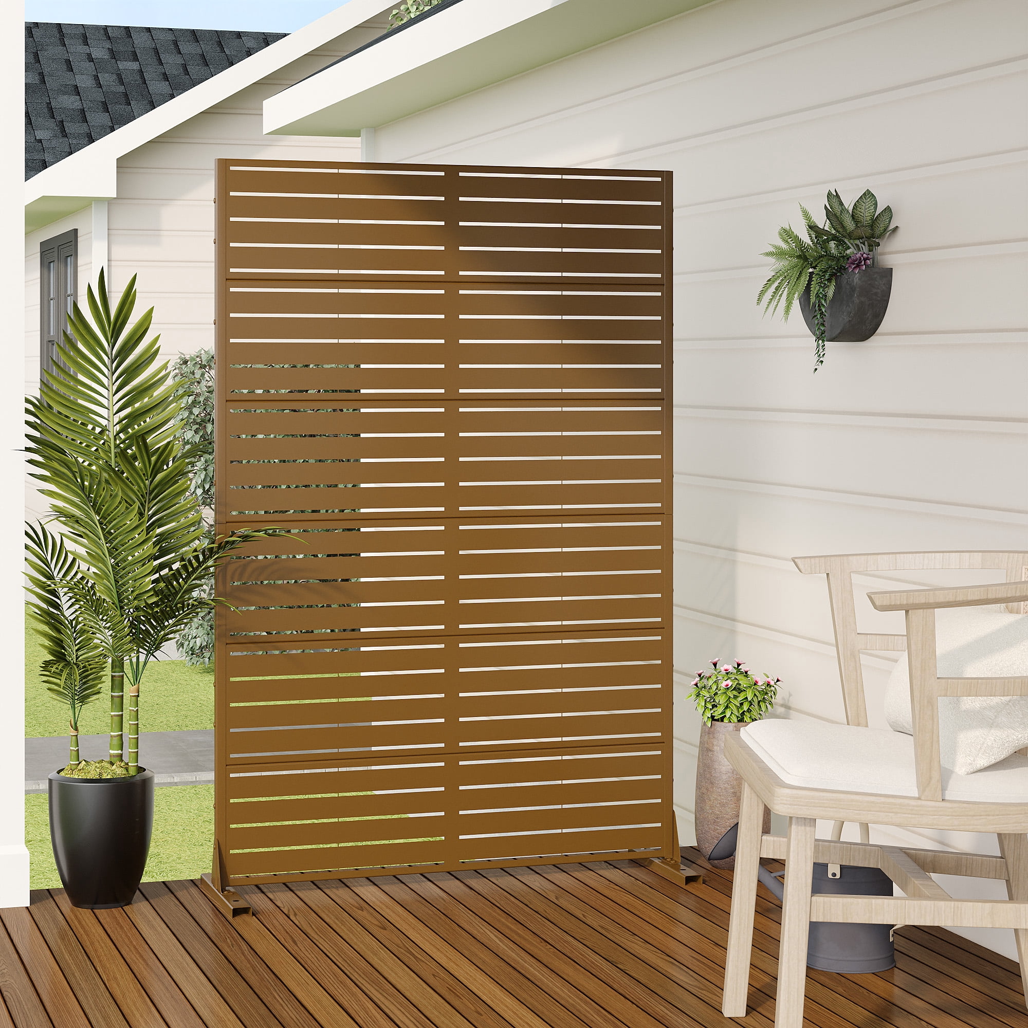 MAYEERTY 72x47in Privacy Screen Fence, Heavy Duty Fence Privacy Screen Outdoor 6 Pieces for Patio