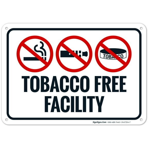 Tobacco Free Facility Sign,