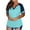 Blue, variant on Summer Tops for Women 2025 Trendy Crop 3/4 Sleeve T Shirts Loose Fit Cotton Golf Shirts for Women