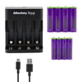 thumbnail image 1 of Cargador Pilas Baterías  Monkey Soul 4 AA + 4 AAA Recargables, 1 of 8