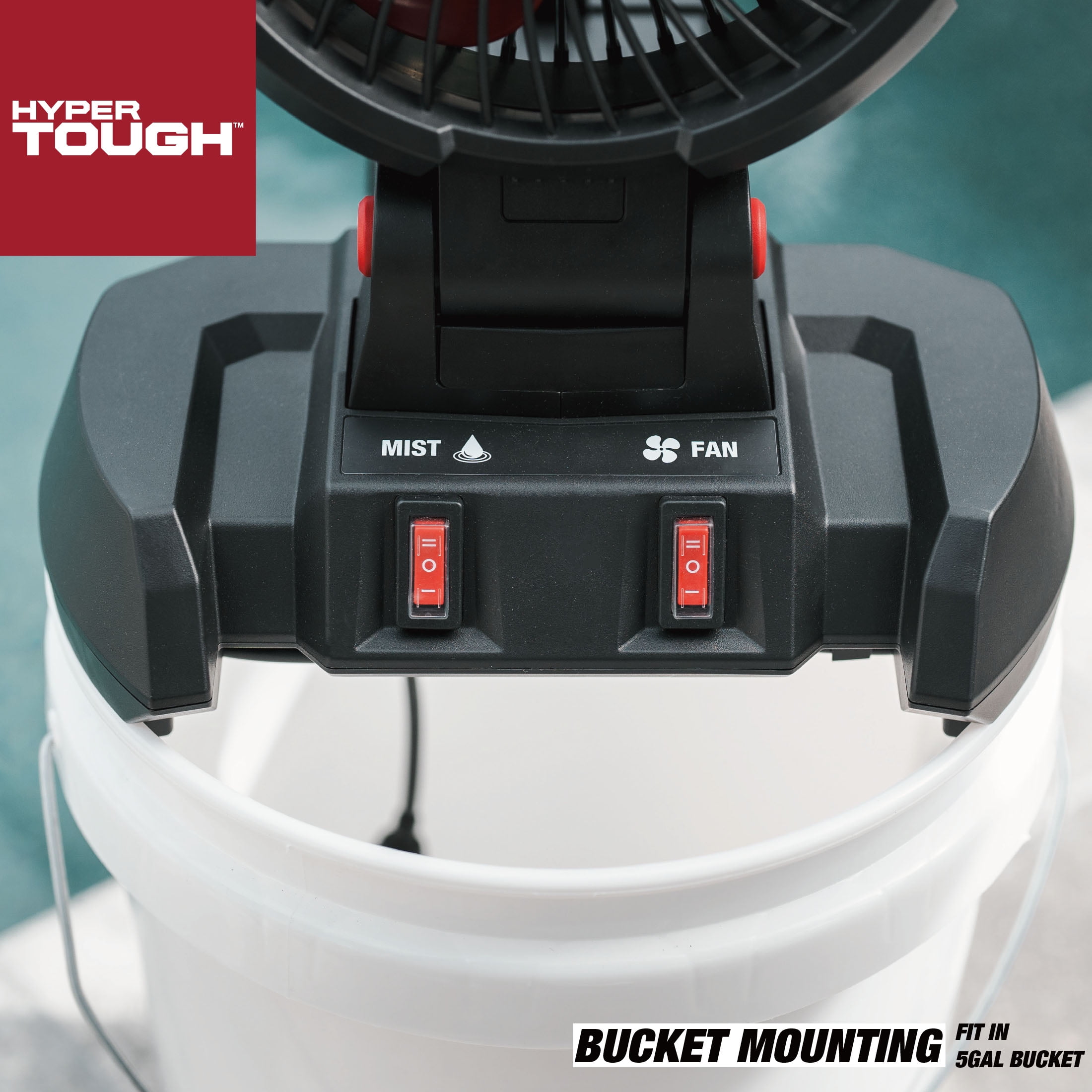 Hyper Tough 20V 7.5 in Cordless Misting Fan Kit with 2.0Ah Lithium-Ion Battery and Charger