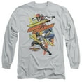 thumbnail image 2 of Power Rangers Swords Out Long Sleeve Adult 18/1 T-Shirt Silver, 2 of 2