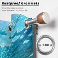 thumbnail image 2 of Outdoor Curtains for Patio Waterproof, Light Blue Ocean Waves Outdoor Privacy Panels Grommet, Summer Beach Coastal Abstract Blackout Outside Curtains for Porch/Cabana/Pergola/Gazebo 54"x95", 2 Panels, 2 of 8