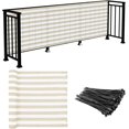 thumbnail image 1 of GFDYREE Lever de Soleil Écran de Clôture d'Intimité 3 Pieds x 50 Pieds en Maille pour Balcon Porche Terrasse Protection Extérieure Filet de Protection pour Clôture Terrasse Piscine Rampes de Cour Balcon-Beige/blanc -200 G/m2-Personnalisé, 1 of 7