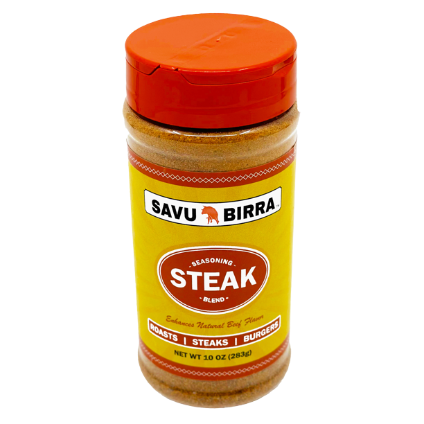 Savu Birra, Steak Seasoning Blend, 10 OZ Bottle, Premium Steak