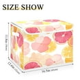 thumbnail image 5 of Yayeee Collapsible Cube Storage Bin with Lid Fabric Closet Decorative Basket with Handles, Pink Floral Orange, 5 of 7