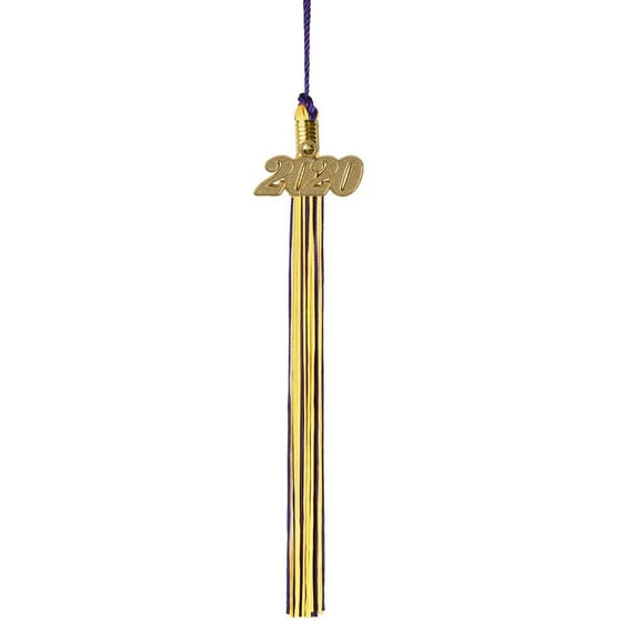 Class Act Graduation Pompon de Collation des Grades - Charme Doré - 2 Couleurs, 2020, Violet/or