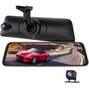 AUTO-VOX V5PRO Anti-Glare Rear View Mirror Dash Cam Front and Rear 1080P Dash Camera for Cars 9.35’’Full Laminated Touch Screen and Super Night Vision with Sony Sensor,GPS Tracking