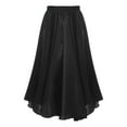 thumbnail image 2 of Kaerm Kids Girls Long Full Ballroom Dance Skirt Flamenco Belly Skirt Cha Cha Latin Rumba Samba Skirt Black 3-4, 2 of 5