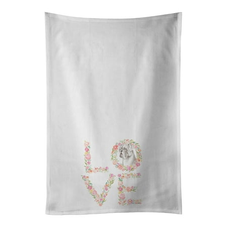 

Boxer White LOVE White Kitchen Towel Set of 2 19 in x 28 in
