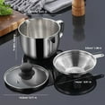 thumbnail image 4 of Fat Separator jug Sauce Separator, Fat Oil Skimmer with lid, 304 Stainless Steel Soup Sieve Cup, Fat Separator with Bottom Release, Oil Soup Separator Strainer Pot for Kitchen, 4 of 8