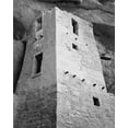 thumbnail image 2 of Adams, Ansel 26x31 Black Ornate Wood Framed with Double Matting Museum Art Print Titled - View of tower, taken from above, Cliff Palace, Mesa Verde National Park, Colorado, 1941, 2 of 4