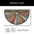 thumbnail image 7 of Evideco Brown Orange Sweet Home Rubber Half Round Door Mat 30x18 Inches - Non-Slip Backing, Weather Resistant - Outdoor - Front Door Mat for Entryway, Porch, Patio, 7 of 7