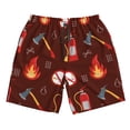 thumbnail image 4 of Bixox Men's Fire Extinguisher printing Casual Classic Fit Short Summer Beach Shorts, 4 of 6