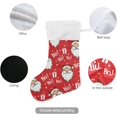 thumbnail image 3 of Coolnut Christmas Santa Claus Stocking 1pc, Large Fireplace Xmas Hanging Stockings with Plush Cuff for Family Holiday Party Decorations, 17.71"x 12.20", 3 of 7