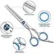 thumbnail image 4 of Juego de tijeras profesionales para cortar el cabello con tijeras de entresacar, kit de barbería de 11 piezas para el hogar y el salón, color azul., 4 of 5