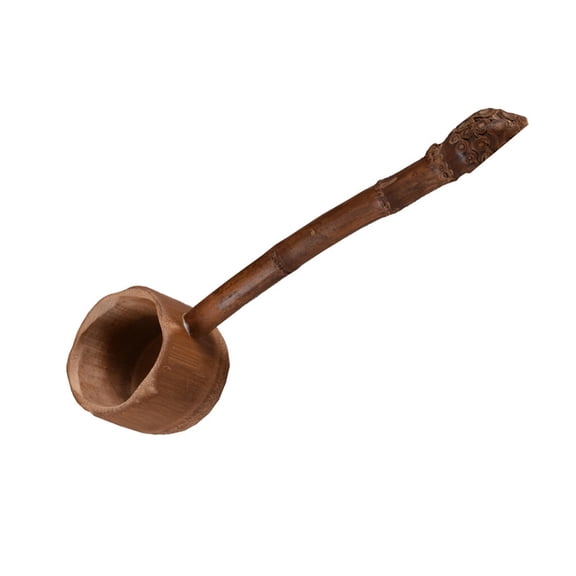LEORX Bamboo Water Spoon with Long Handle for Home Use Synthetic Material Brown 1Pc