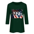 thumbnail image 3 of Aoochasliy Women's 1976 Letter Printed Tee Vintage Retro Comfy Casual 3/4 Sleeve Crew Neck Tops 50th Birthday Gift for Celebration Party Holiday Family Gathering, 3 of 4
