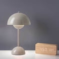 thumbnail image 4 of White Rechargeable Flower Bud Desk Lamp Touch Dimmable Night Light Minimalist Mushroom Table Lamp Retro Bedside Lamp for Bedroom, 4 of 5