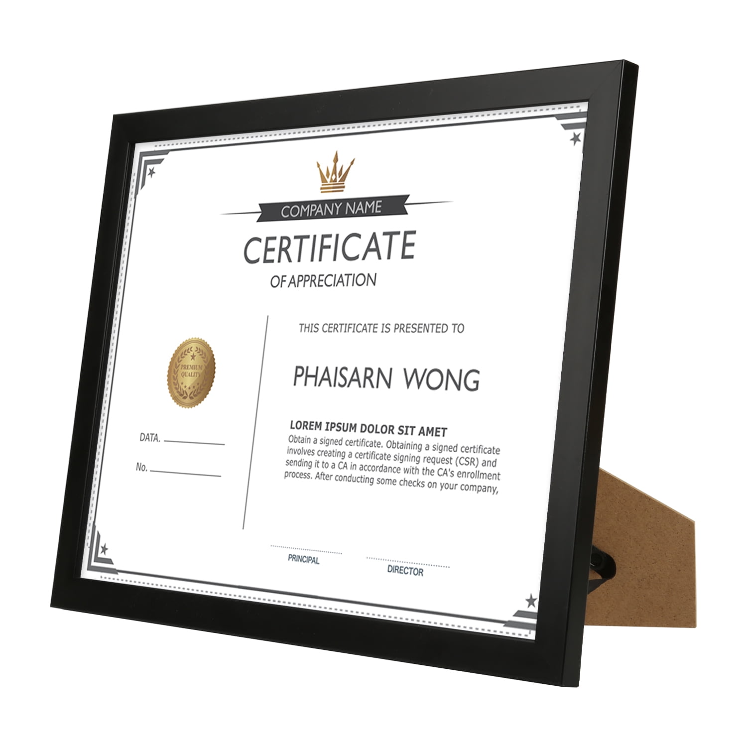 Scholartree 7 PACK 8.5x11 Picture Frame, Award Certificate Diploma Document Bulk 8.5 by 11 College Frames, Wall or Tabletop, Black