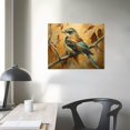 thumbnail image 4 of COMIO Birds Decor Wall Art Sparrow Branch Painting Animal Wall Decor Bird Living Room Wall Art Rustic Bird Canvas Painting Framed Artwork for Bathroom Bedroom Living Room Bedroom, 4 of 6