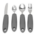 thumbnail image 1 of Adaptive Utensils Set, 4Pcs  Stainless Steel Hangable Adaptive Utensils Weighted Knife Fork Spoon Safe Tableware with Non Slip Rubber Handle for Arthritis, 1 of 7