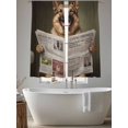 thumbnail image 5 of Funny Dog Puppy Sheer Curtains 2 Panels Set Cute German Shepherd Cartoon Newspaper Toilet Sheer Window Curtains Light Filtering Rod Pocket Voile Drapes for Bedroom Living Room 52"x63", 5 of 9