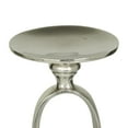 thumbnail image 5 of DecMode 2 Candle Silver Aluminum Metal Paper Clip Pillar Candle Holder with Marble Base, Set of 2, 5 of 8
