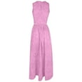 thumbnail image 4 of HXWCHs Elegant Sleeveless Long Skirt Suit with Intricate Lace Detailing for Casual Wear and Seasonal Versatility M Pink, 4 of 5