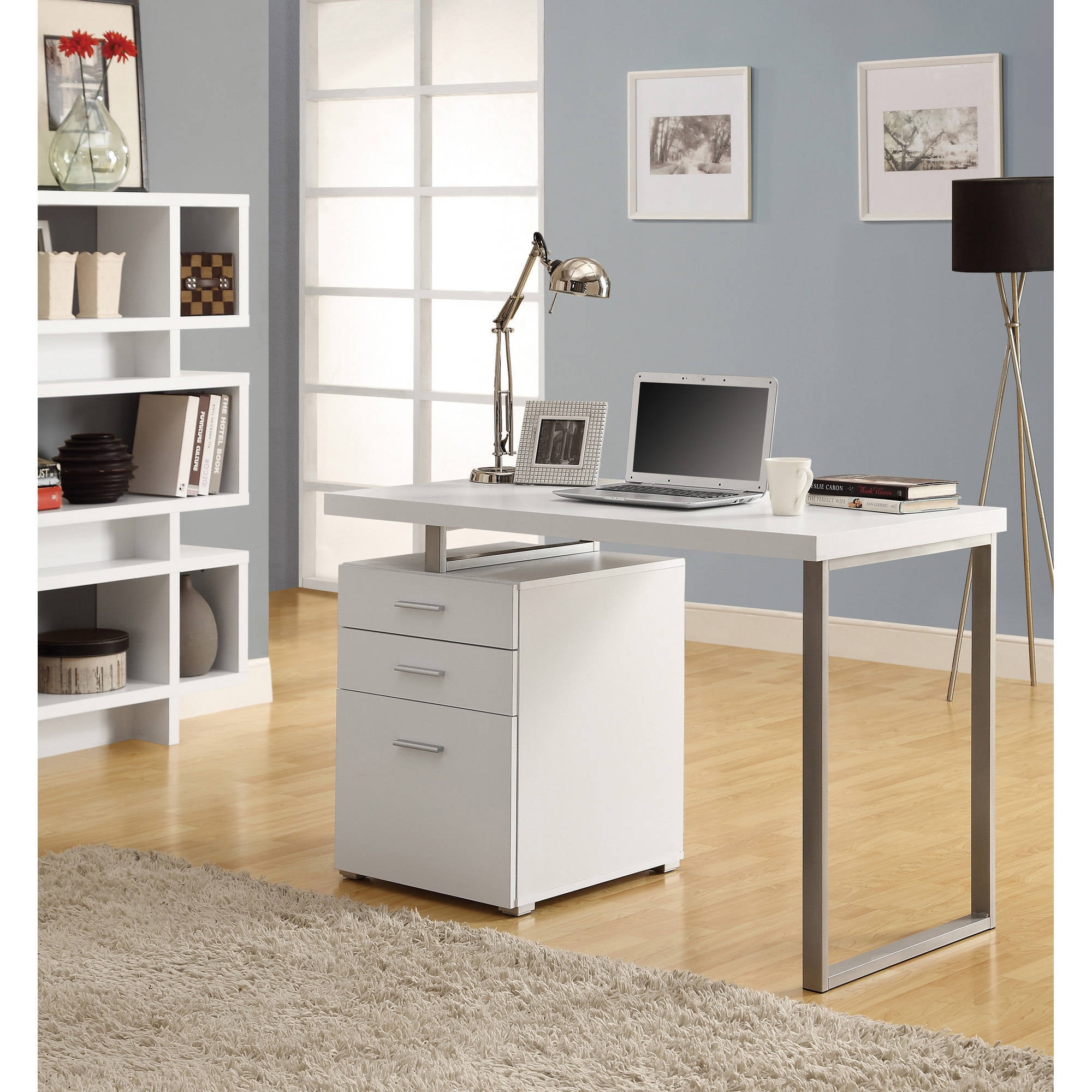 Monarch Computer Desk 48"L White Left Or Right Facing ...