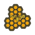 thumbnail image 1 of GUANGHONG Day Honeycomb Beehive Pattern Doormat Festive Design Non Slip Absorbent Indoor/Outdoor Use Easy Clean Materials 36x32in, 1 of 5