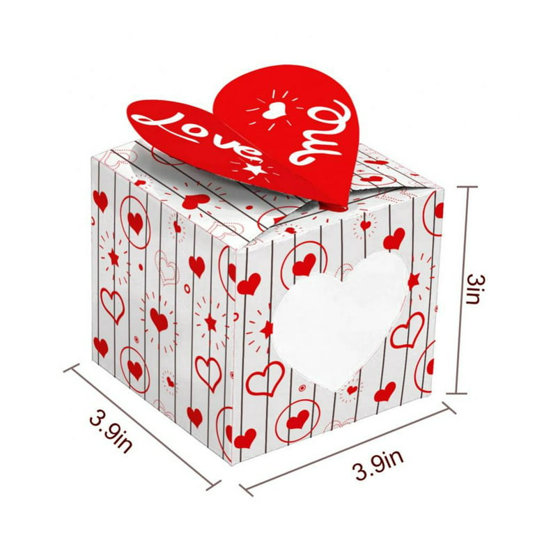 Dozen Cardboard Valentine's Day Treat Boxes