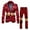 Red, variant on Men's Valentine's Day Rose Print Two Piece Suit Set Formal Jacket and Pants Ensemble for Hot Pink XXXL