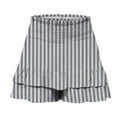 thumbnail image 5 of Annhoo Summer Short for Women Trendy Stripes Casual High Waisted Ruffle Hem Shorts Beach Pleated Skirt Shorts, 5 of 5