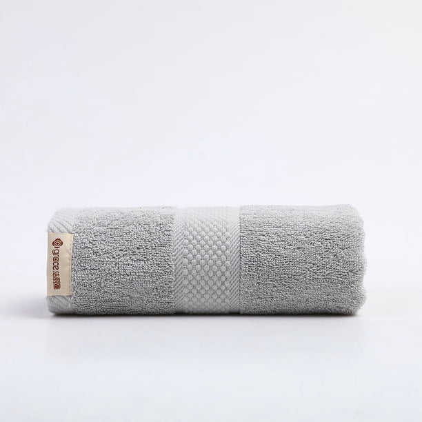 Nvzi toallas de baño de algodón puro, toalla de mano de algodón suave para el hogar, súper suave, altamente absorbente, 28,35 x 13,39 pulgadas (gris claro)