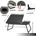 thumbnail image 6 of Laptop Desk for Bed Couch, Portable Lap Desk/ Stand for Laptop, Small Adjustable Foldable Bed Table for Laptop and Writing, Bed Tray Table with Cup Holder(Black), 6 of 7