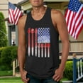 thumbnail image 5 of kpoplk Mens 4th of July Tank Tops 1776 Shirt Men's American Flag T-Shirt Patriotic Sleeveless Men's Gym Workout Graphic USA Flag Top(Black,XXL), 5 of 6